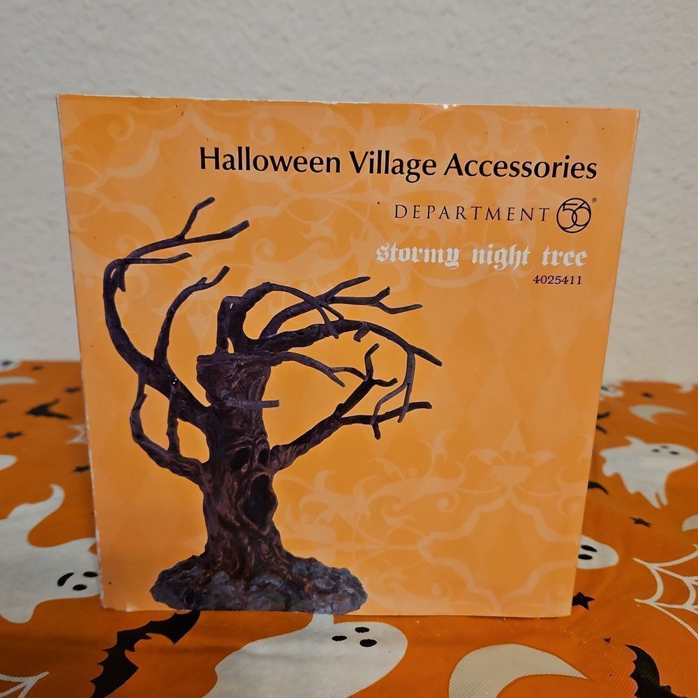 Department 56 "Stormy Night Tree" Halloween Village Accessories